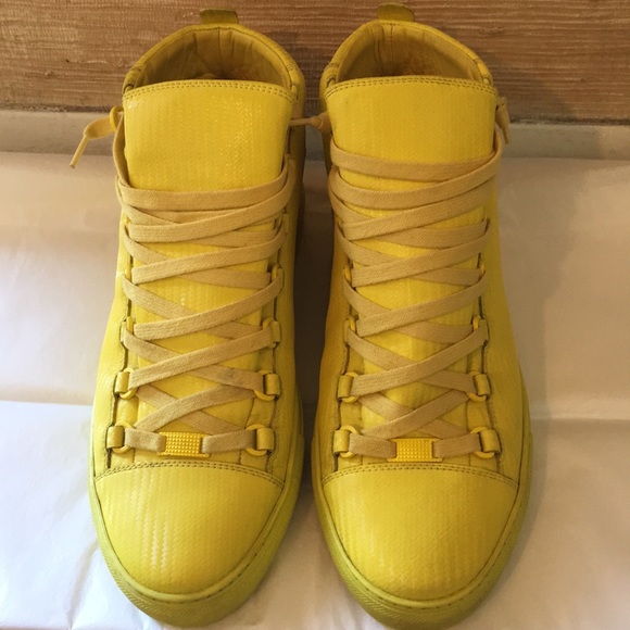 Men's Balenciaga Arena Leather High Trainers 43 EU